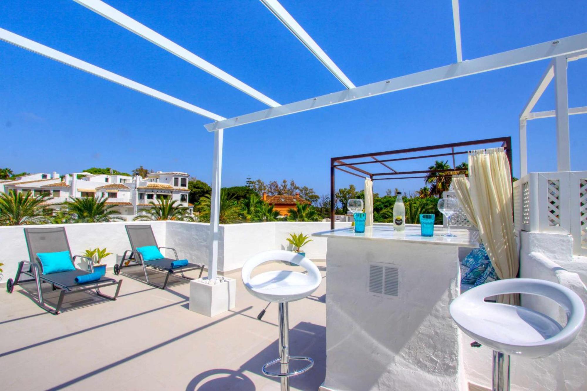 1108 Beachfront 2 Apartments With Roofterrace 80Mtrgt Beach 3 Pools Marbella Exteriér fotografie